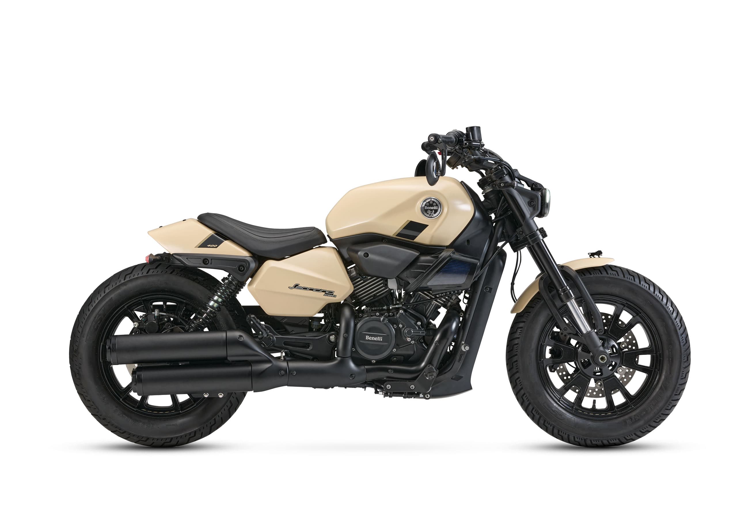 Benelli Leoncino Bobber 400, coloris sable — visuel constructeur, coloris disponible à confirmer